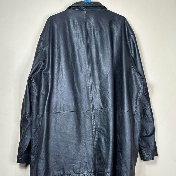 M. Julian by Wilsons Leather Experts Black Leather Button-Up Coat - Picture 4 of 5